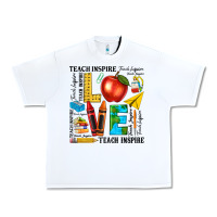 White teach love inspire teacher Urban Heavy Tee - texasbilliewilder