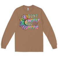 Toasted Coconut Don't Worry Be Hippie Long Sleeve Tee - CowhideDigitalArt