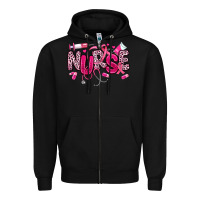 Black breast cancer nurse Zipper Hoodie - JahusDesignShop
