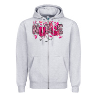 Heather Grey breast cancer nurse Zipper Hoodie - JahusDesignShop