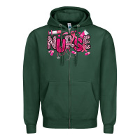 Sports Green breast cancer nurse Zipper Hoodie - JahusDesignShop