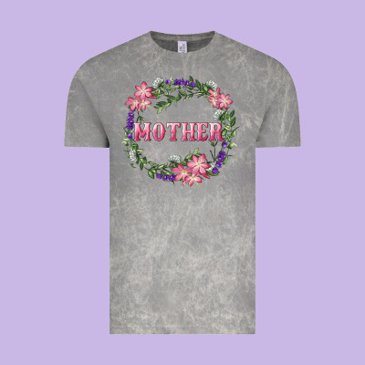 Vintage Tee Mother With Floral Wreath
