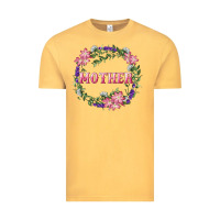 Vintage Mustard Mother With Floral Wreath Vintage Tee - RanaPortraitStore