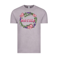 Vintage Zinc Mother With Floral Wreath Vintage Tee - RanaPortraitStore