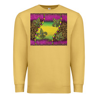 Antique Gold mardi gras  leopard pink glitter Premium Sweatshirt - BarkalooDesign