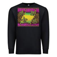 Black mardi gras  leopard pink glitter Premium Sweatshirt - BarkalooDesign