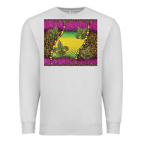 Dove Grey mardi gras  leopard pink glitter Premium Sweatshirt - BarkalooDesign