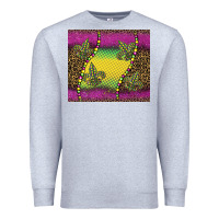 Heather Grey mardi gras  leopard pink glitter Premium Sweatshirt - BarkalooDesign