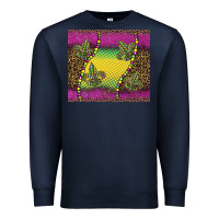 Navy mardi gras  leopard pink glitter Premium Sweatshirt - BarkalooDesign
