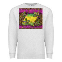 Oatmeal Heather mardi gras  leopard pink glitter Premium Sweatshirt - BarkalooDesign