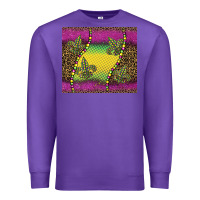 Purple mardi gras  leopard pink glitter Premium Sweatshirt - BarkalooDesign