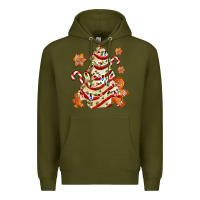 Army Green christmas tree cake and cookies ado Premium Hoodie - AdoDesignShop
