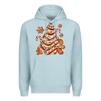 Blue Mist christmas tree cake and cookies ado Premium Hoodie - AdoDesignShop