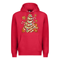 Cardinal christmas tree cake and cookies ado Premium Hoodie - AdoDesignShop
