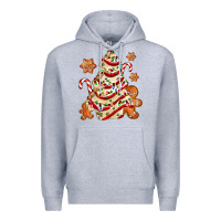 Heather Grey christmas tree cake and cookies ado Premium Hoodie - AdoDesignShop