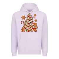 Lilac christmas tree cake and cookies ado Premium Hoodie - AdoDesignShop