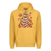 Mustard christmas tree cake and cookies ado Premium Hoodie - AdoDesignShop