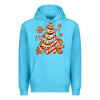 Ocean Blue christmas tree cake and cookies ado Premium Hoodie - AdoDesignShop