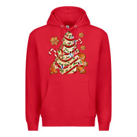 Red christmas tree cake and cookies ado Premium Hoodie - AdoDesignShop