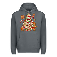 Rock christmas tree cake and cookies ado Premium Hoodie - AdoDesignShop