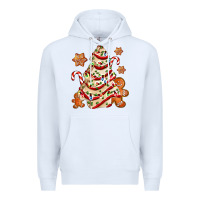White christmas tree cake and cookies ado Premium Hoodie - AdoDesignShop