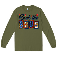 Army Green Back the blue Long Sleeve Tee - Neo Western