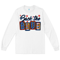 White Back the blue Long Sleeve Tee - Neo Western