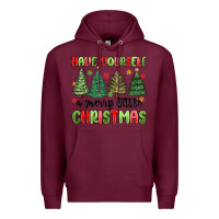 Burgundy have yourself a merry little christmas Premium Hoodie - MaliasSmallBusiness