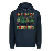 Navy have yourself a merry little christmas Premium Hoodie - MaliasSmallBusiness