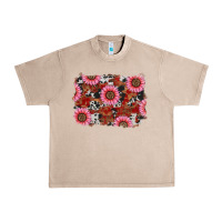 Valentine's Day Sunflowers Leopard Cowhide Background Urban Heavy Tee | Teevron