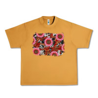 Peanut Butter valentine's day sunflowers leopard cowhide background Urban Heavy Tee - RanaPortraitStore