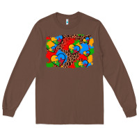 Chestnut autism heart background Long Sleeve Tee - AdoDesignShop