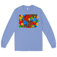 Colony Blue autism heart background Long Sleeve Tee - AdoDesignShop