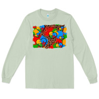 Matcha autism heart background Long Sleeve Tee - AdoDesignShop