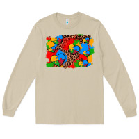 Mushroom autism heart background Long Sleeve Tee - AdoDesignShop