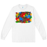 White autism heart background Long Sleeve Tee - AdoDesignShop