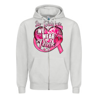 Dove Grey in october we wear pink heart Zipper Hoodie - JahusDesignShop