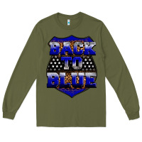 Army Green Back the blue Long Sleeve Tee - Neo Western