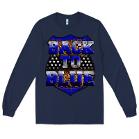 Navy Back the blue Long Sleeve Tee - Neo Western