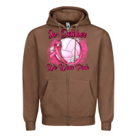 Chestnut in october we wear pink breast cancer valleybal Zipper Hoodie - JahusDesignShop