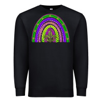 Black mardi gras rainbow Premium Sweatshirt - BarkalooDesign