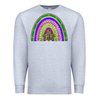 Heather Grey mardi gras rainbow Premium Sweatshirt - BarkalooDesign
