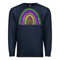 Navy mardi gras rainbow Premium Sweatshirt - BarkalooDesign