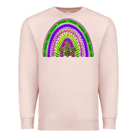 Pale Pink mardi gras rainbow Premium Sweatshirt - BarkalooDesign