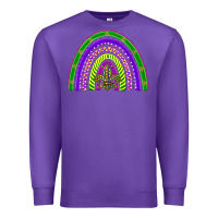 Purple mardi gras rainbow Premium Sweatshirt - BarkalooDesign