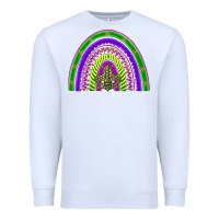 White mardi gras rainbow Premium Sweatshirt - BarkalooDesign