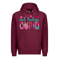Burgundy not today cupid Premium Hoodie - NancyCooperArtShop