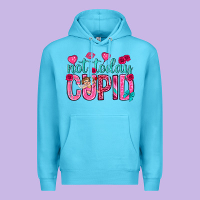 Not Today Cupid Premium Hoodie Designed By Nancycooperartshop