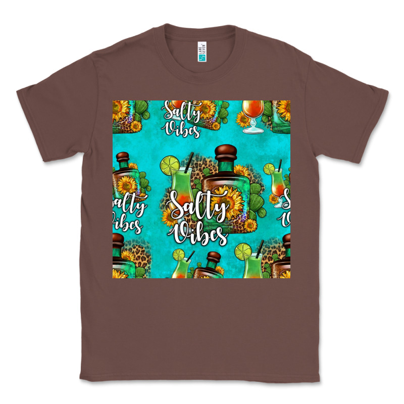 Salty Vibes Seamless Pattern Classic Tee by HRA Design Shop | Teevron