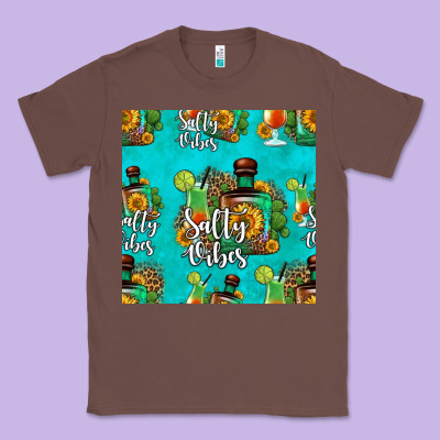 Salty Vibes Seamless Pattern Classic Tee Designed By Hra Design Shop